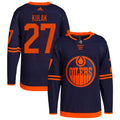 Brett Kulak Edmonton Oilers Alternate Primegreen Authentic Pro Jersey - Navy