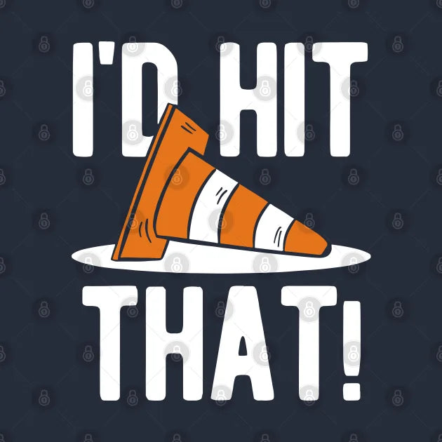 Autocross Auto Car Racing I'D Hit That Traffic Cone Hoodie