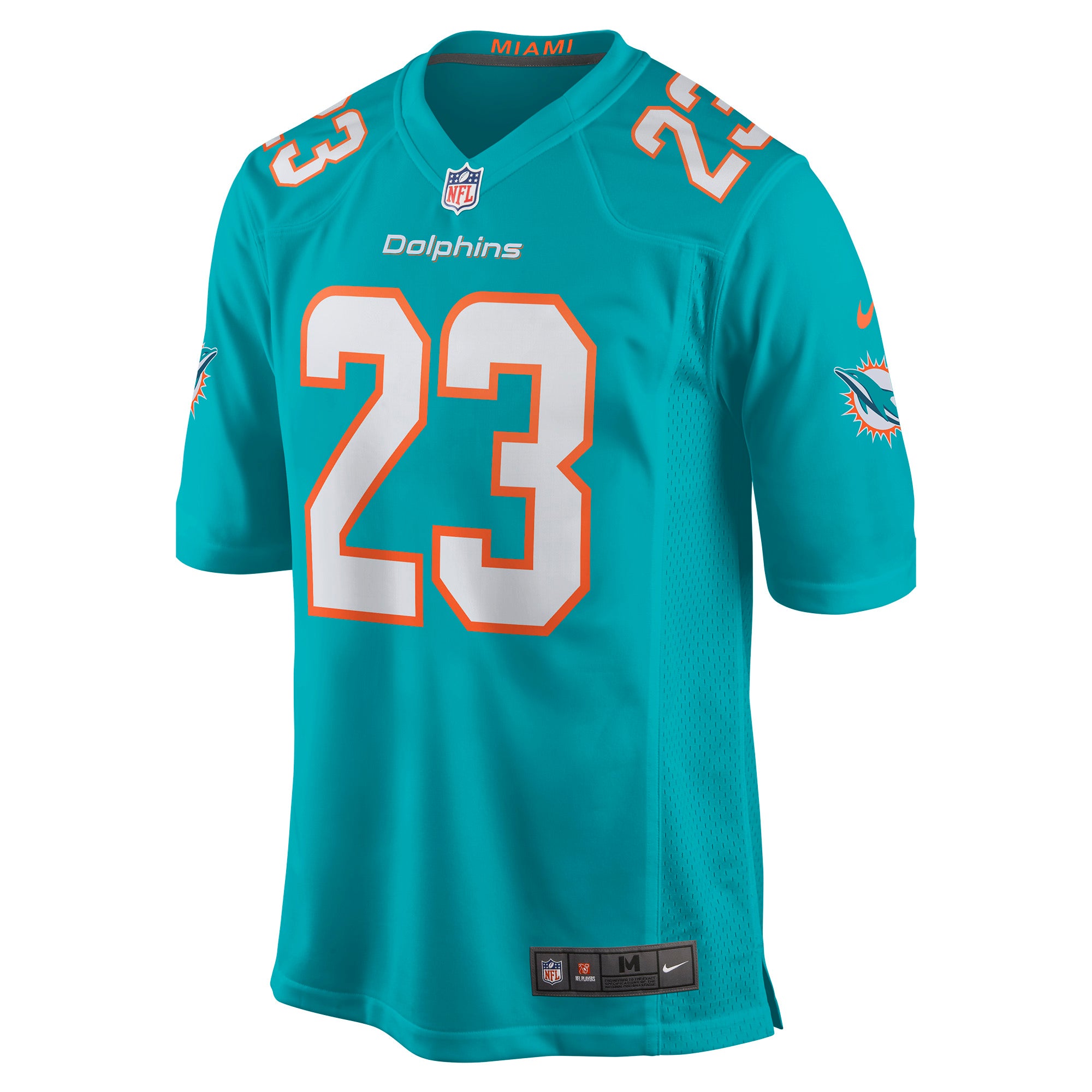 Jeff Wilson Jr. Miami Dolphins Game Player Jersey - Aqua