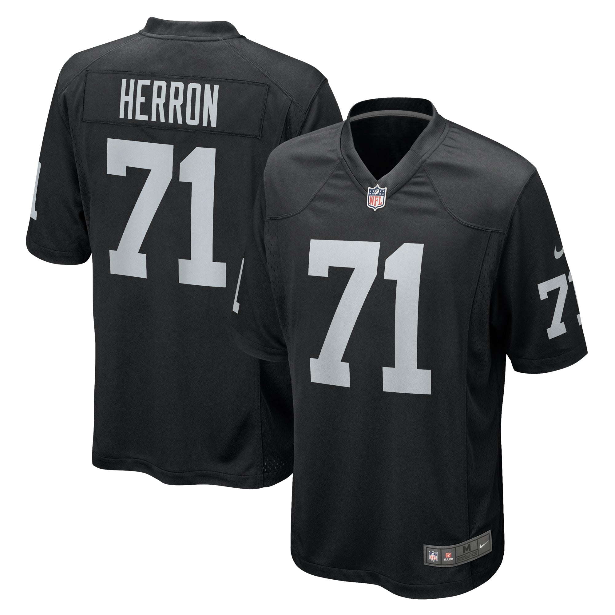 Justin Herron Las Vegas Raiders Team Game Jersey - ?Black