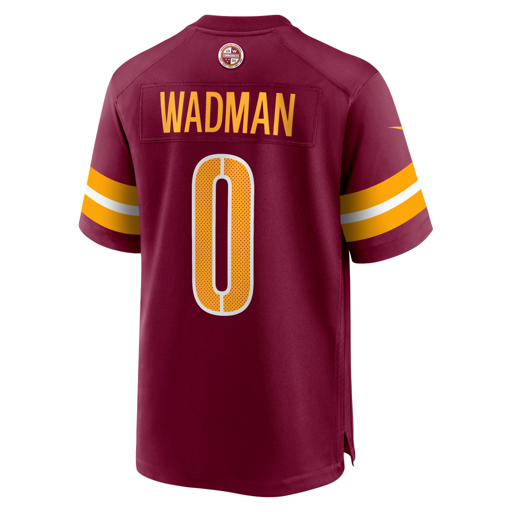 Colby Wadman Washington Commanders ?Game Jersey - Burgundy
