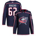 Samuel Knazko Columbus Blue Jackets Home Primegreen Authentic Pro Jersey - Navy