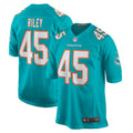 Duke Riley Miami Dolphins Game Jersey - Aqua
