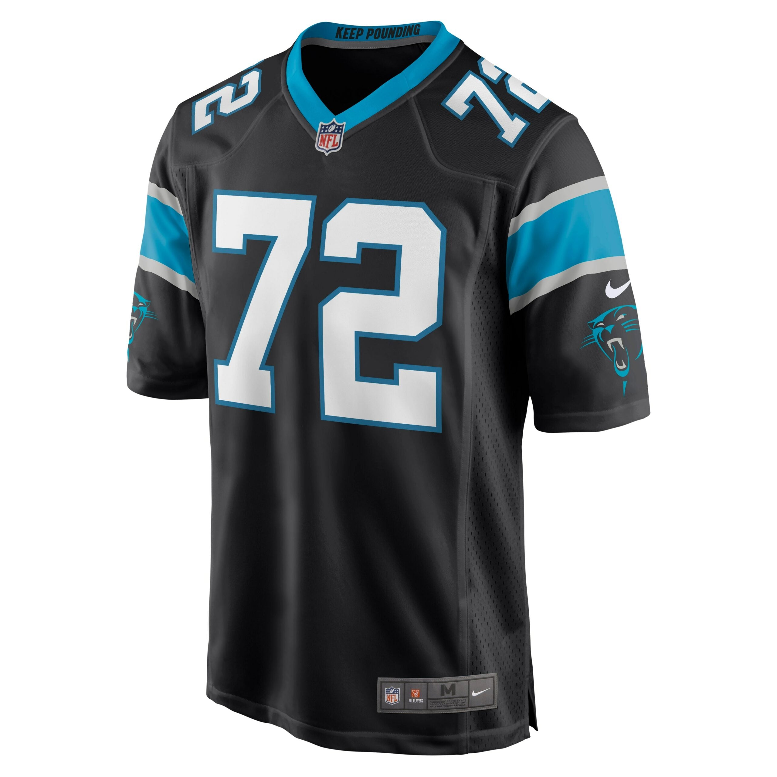 Taylor Moton Carolina Panthers Game Jersey - Black