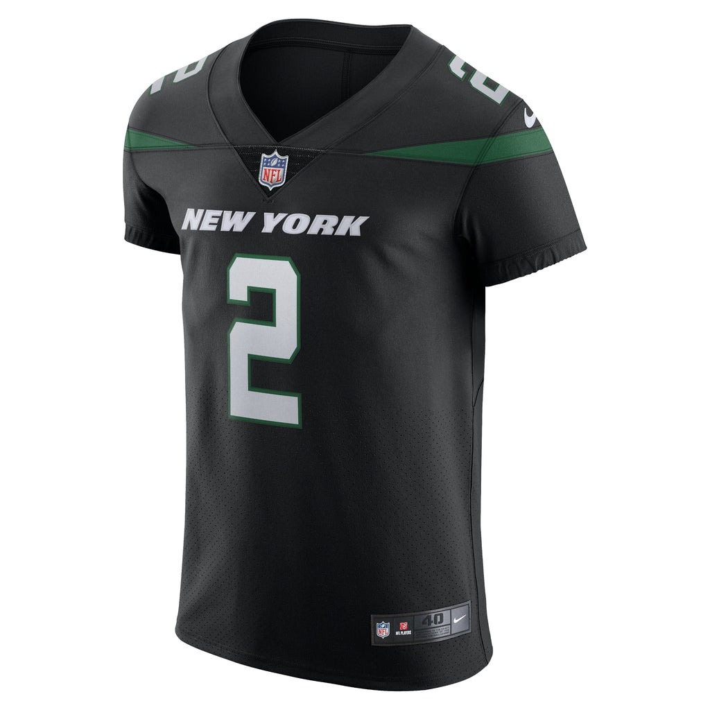 Zach Wilson New York Jets Vapor Elite Jersey - Stealth Black