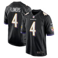 Zay Flowers Baltimore Ravens Team Game Jersey - Black