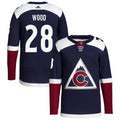 Miles Wood Colorado Avalanche 2018/19 Alternate Primegreen Authentic Pro Jersey - Navy