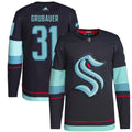Philipp Grubauer Seattle Kraken Home Authentic Primegreen Player Jersey - Navy