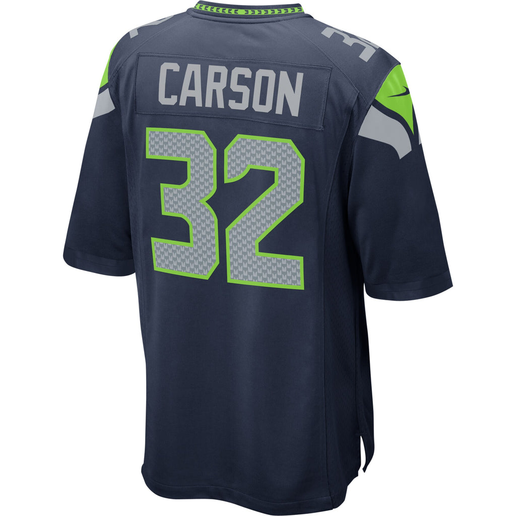 Chris Carson Seattle Seahawks Game Jersey - College Navy