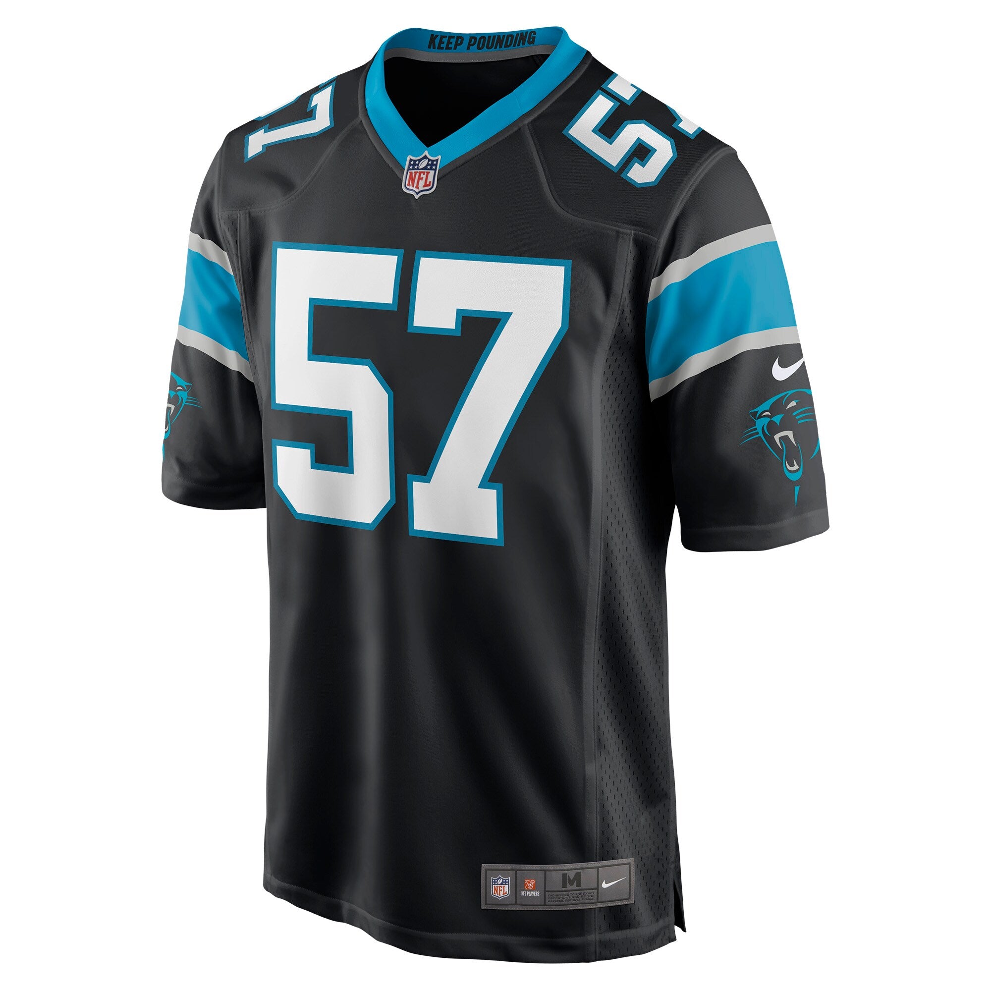 Clay Johnston Carolina Panthers Game Jersey - Black
