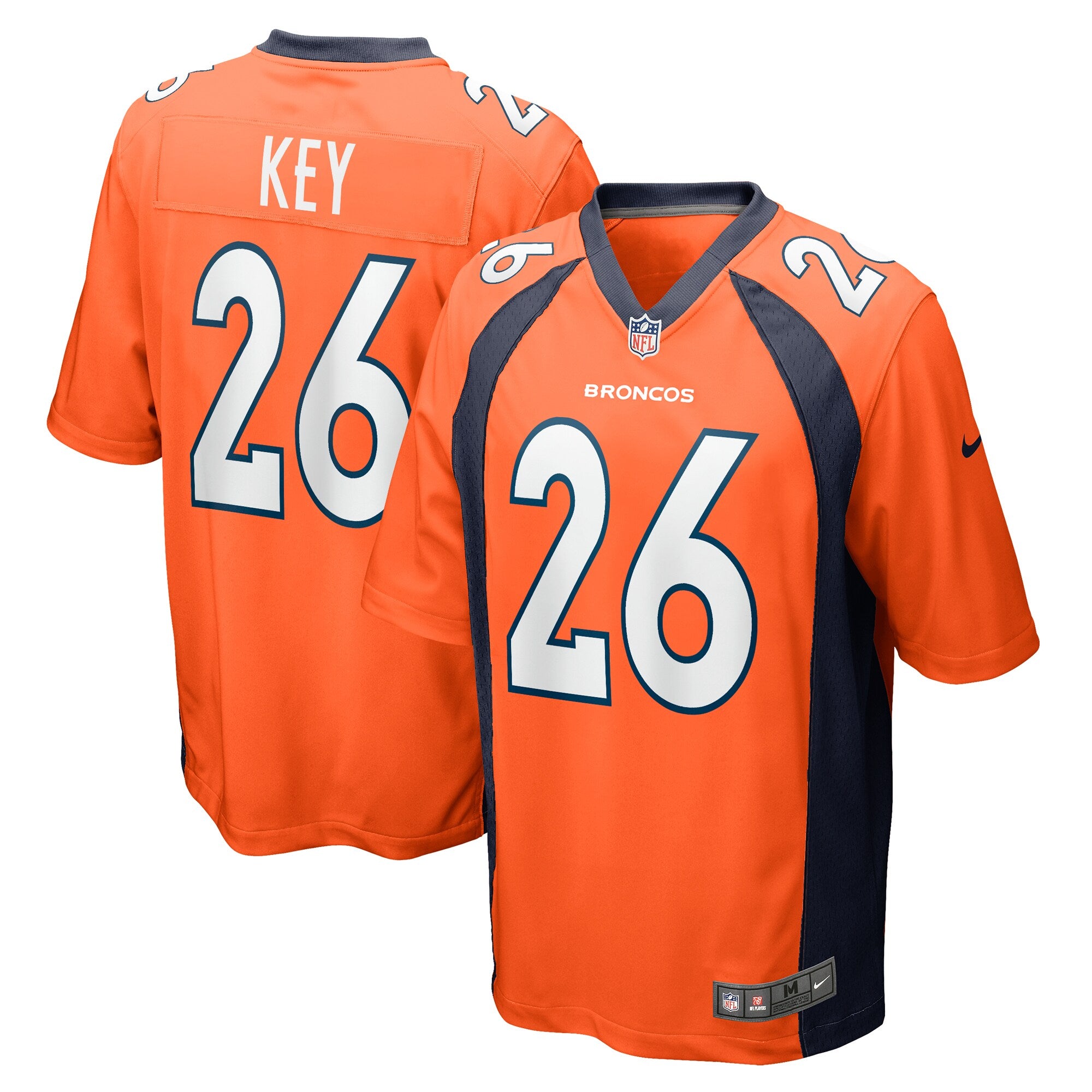 Devon Key Denver Broncos Team Game Jersey - ?Orange