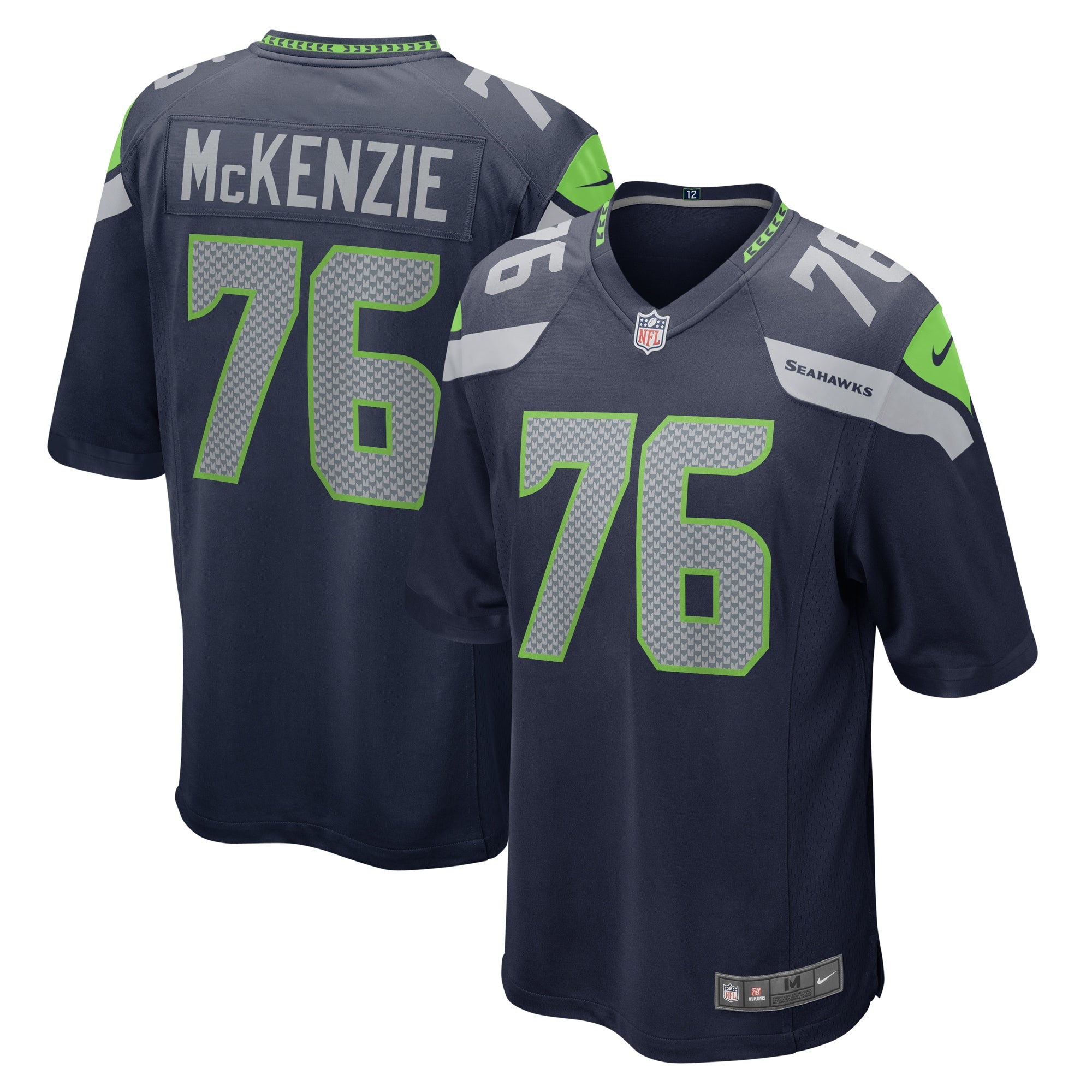 Jalen McKenzie Seattle Seahawks Home Game Player Jersey - College Navy