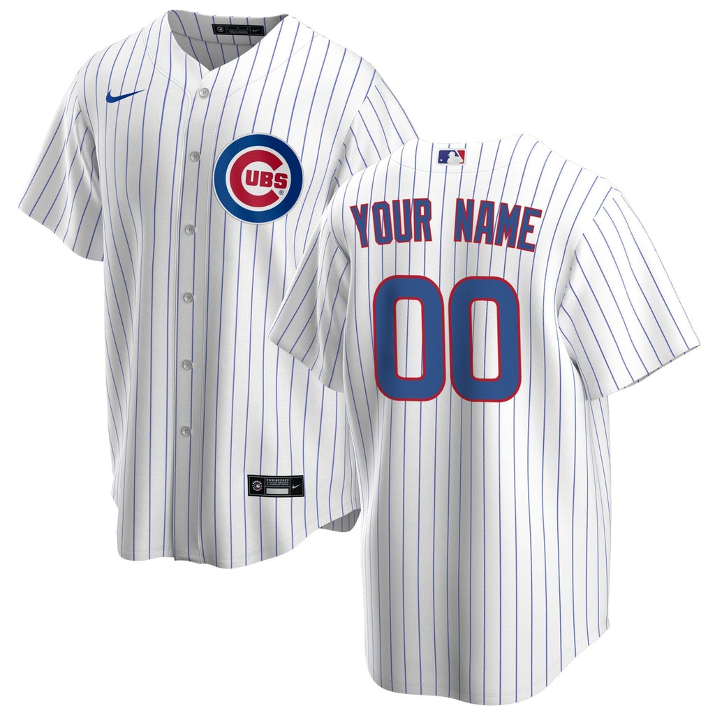 Chicago Cubs Home Pinstripe Men's Custom Replica Jersey