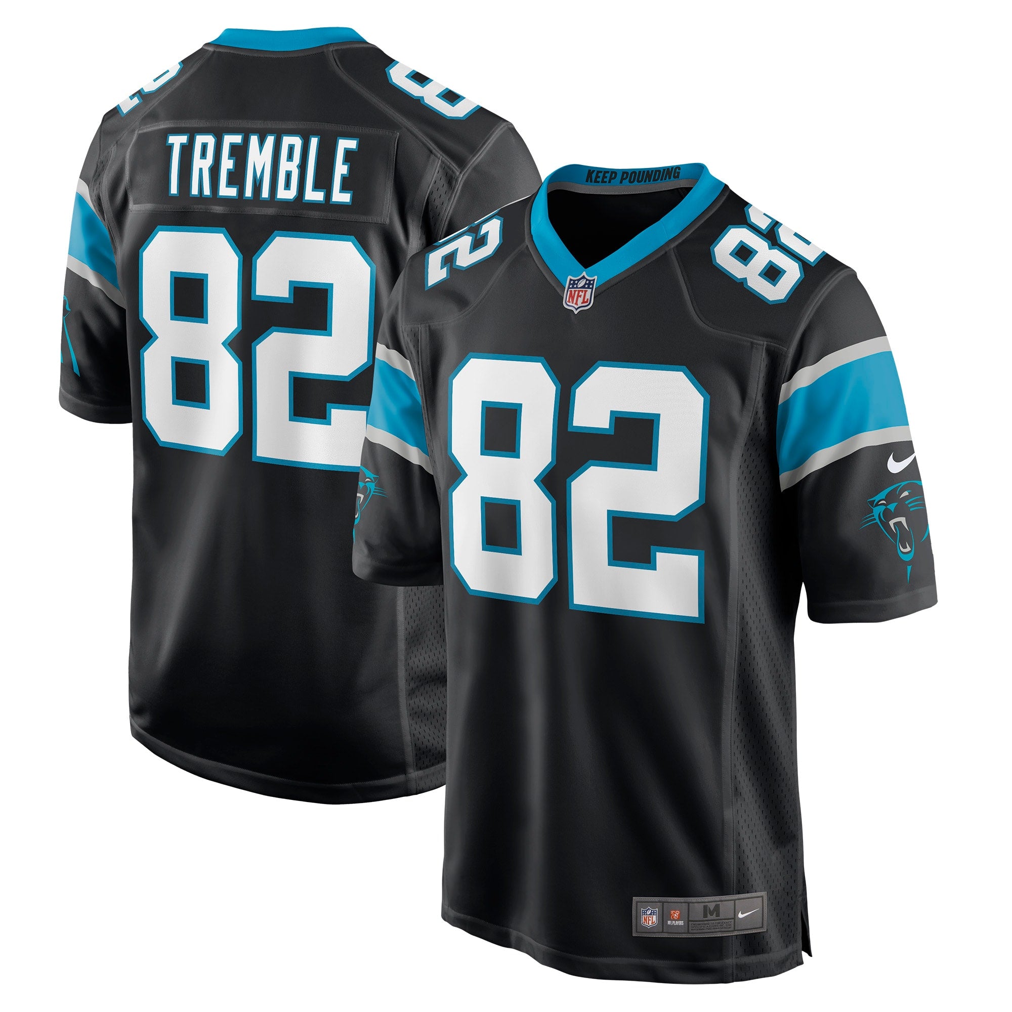 Tommy Tremble Carolina Panthers Game Jersey - Black