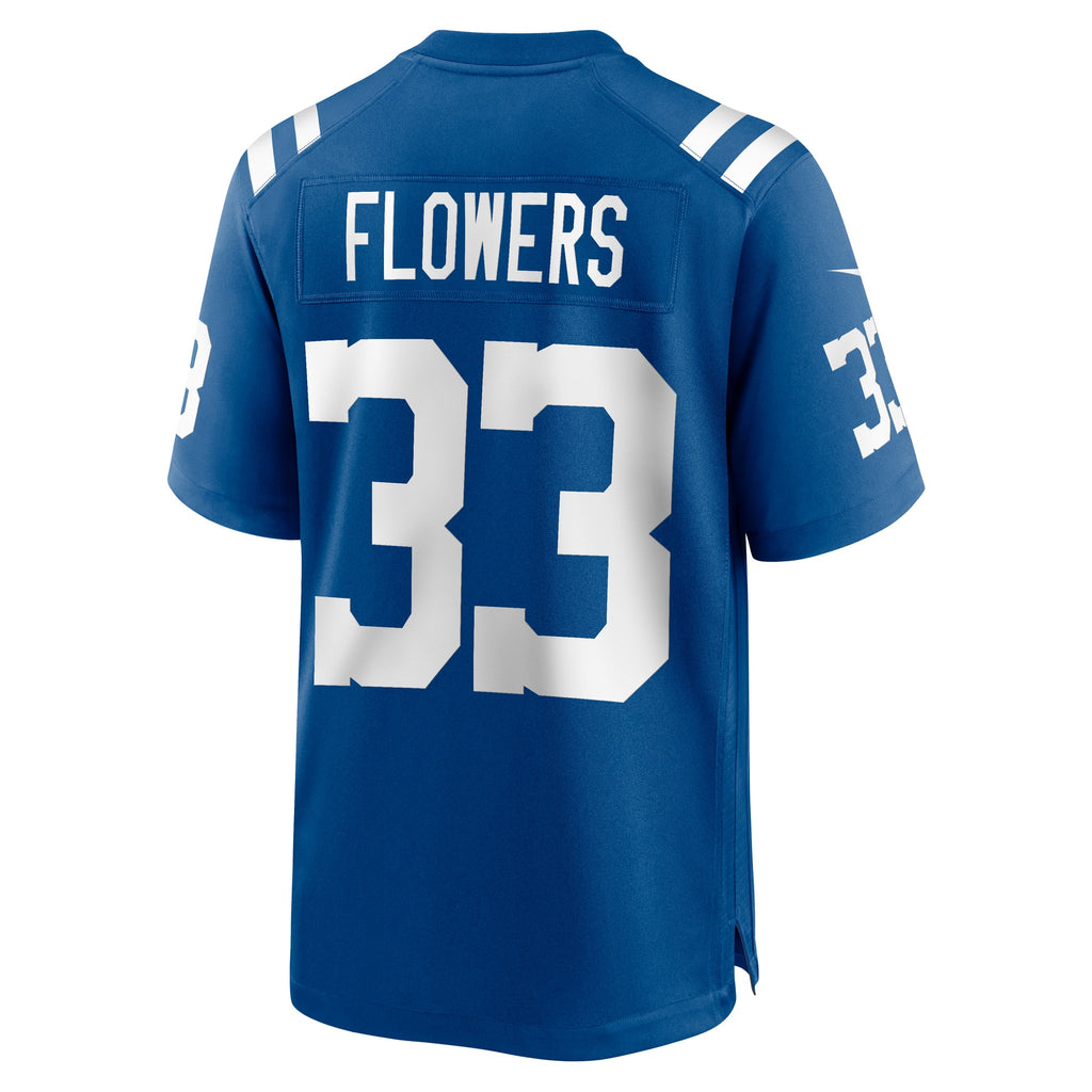 Dallis Flowers Indianapolis Colts Game Player Jersey - Royal