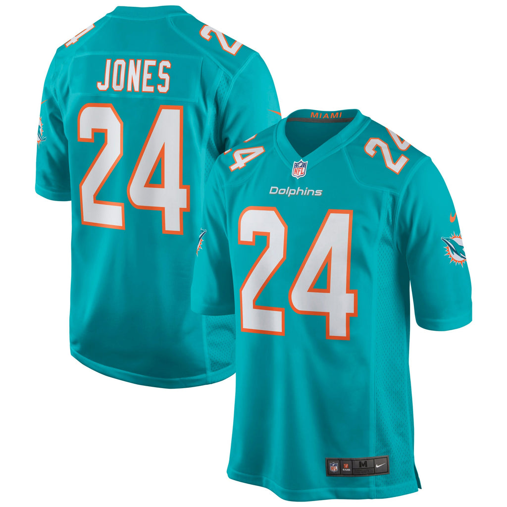 Byron Jones Miami Dolphins Game Jersey - Aqua