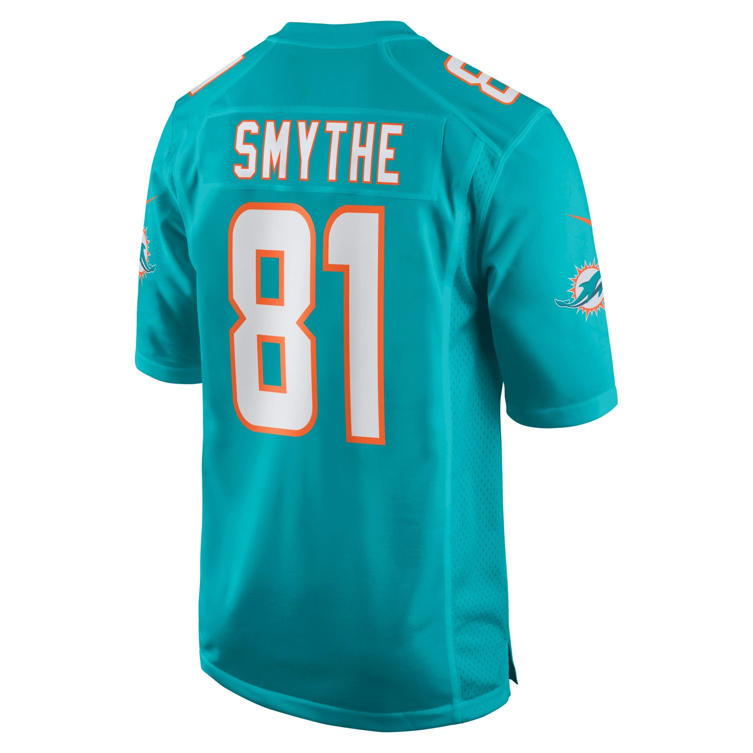 Durham Smythe Miami Dolphins Game Jersey - Aqua