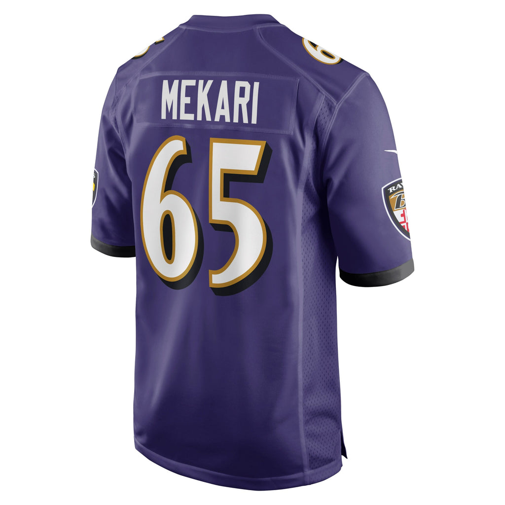 Patrick Mekari Baltimore Ravens Game Player Jersey - Purple