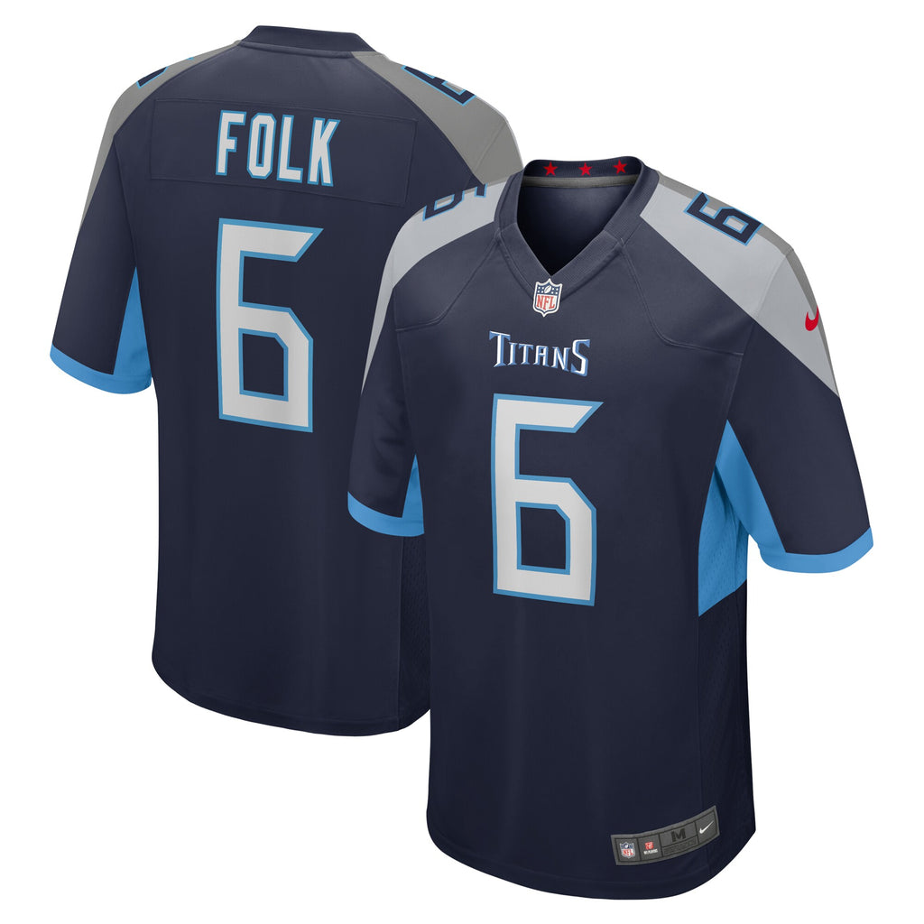 Nick Folk Tennessee Titans Team Game Jersey - ?Navy