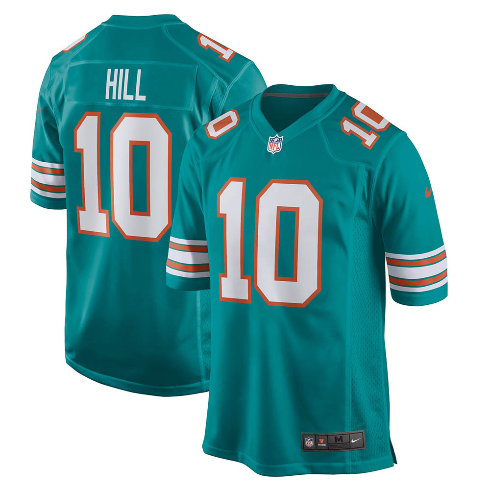 Men's Miami Dolphins Tyreek Hill Alternate Game Jersey Aqua