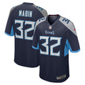 Greg Mabin Tennessee Titans Home Game Player Jersey - Navy