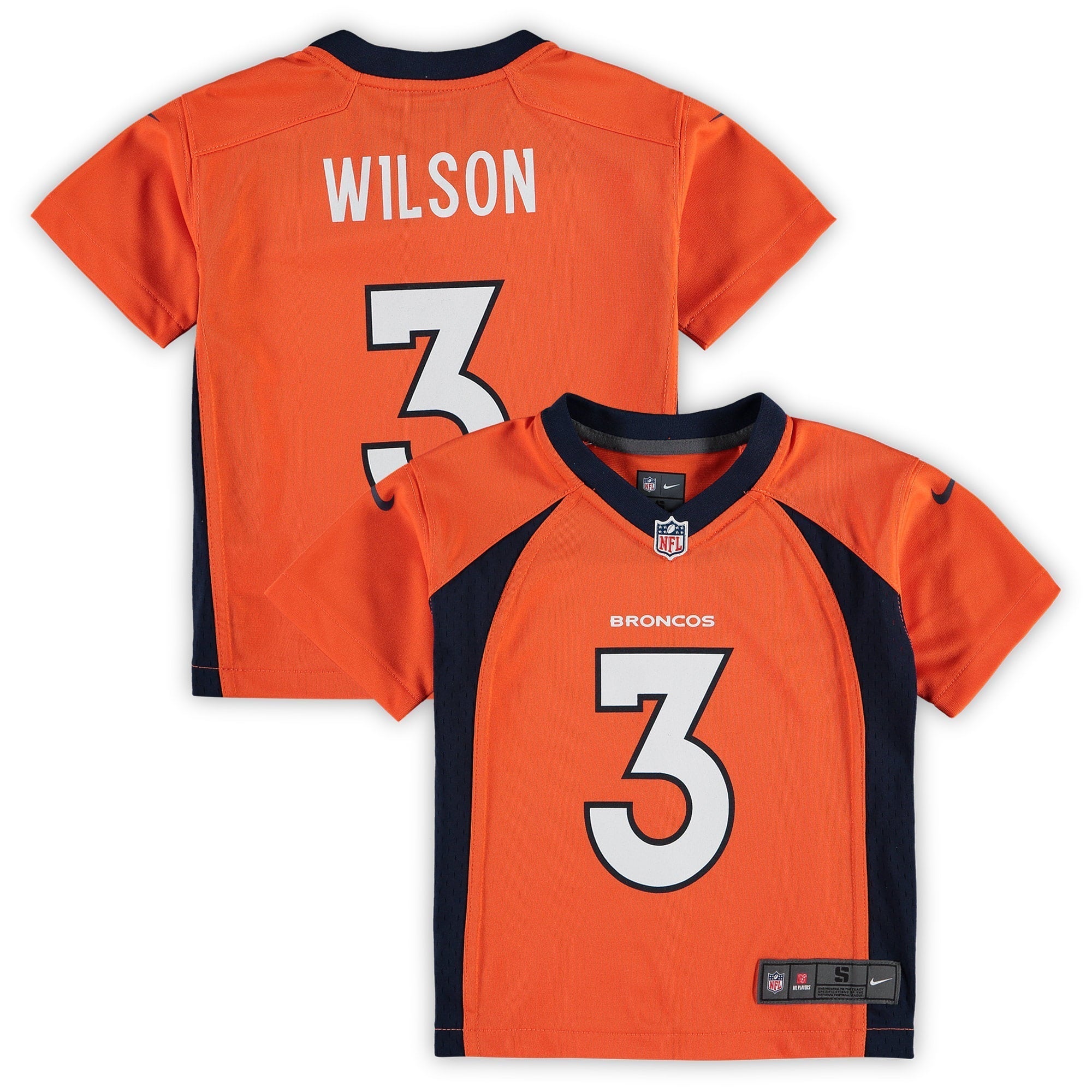 Preschool ?Russell Wilson ?Orange Denver Broncos Game Jersey