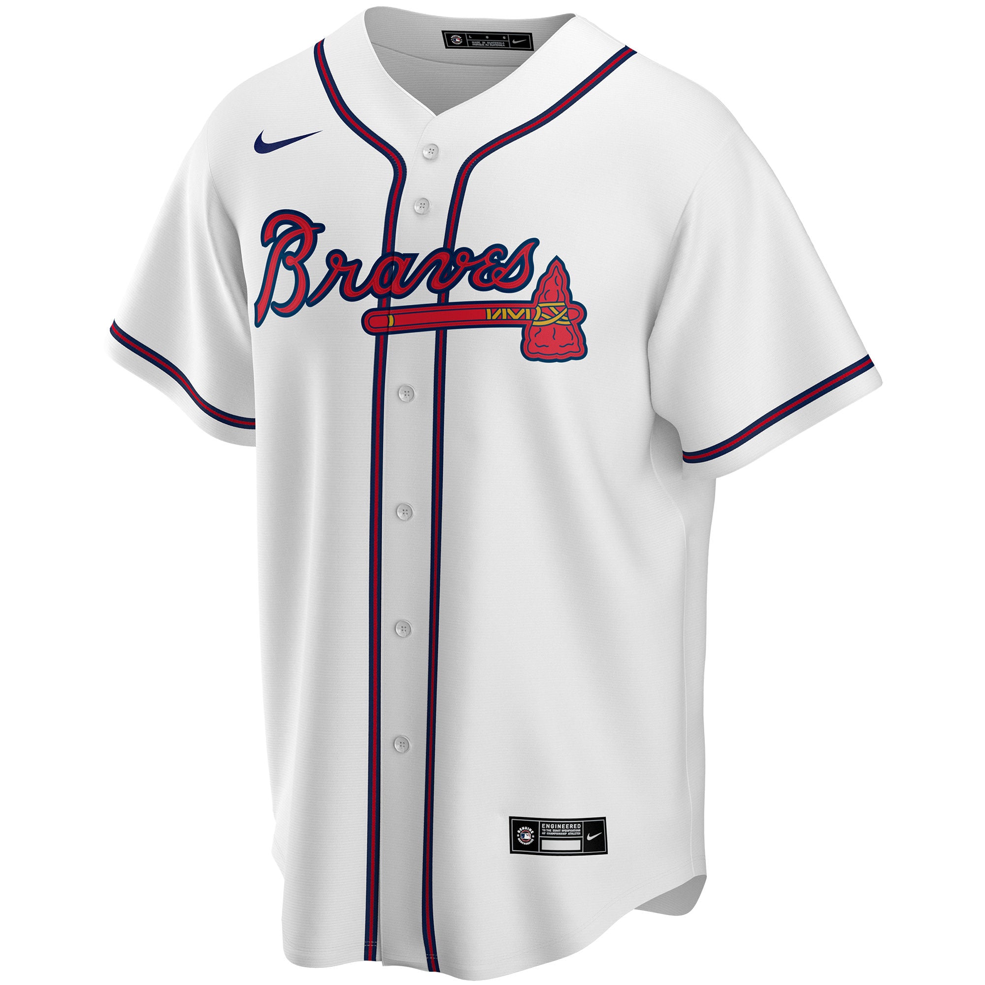 Atlanta Braves Home Replica Custom Jersey - White