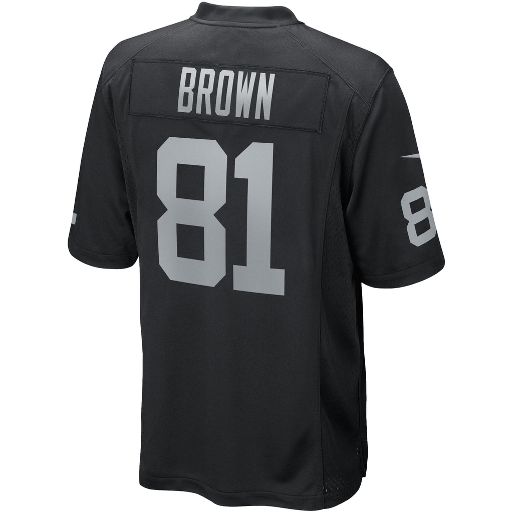 Tim Brown Las Vegas Raiders Game Retired Player Jersey - Black