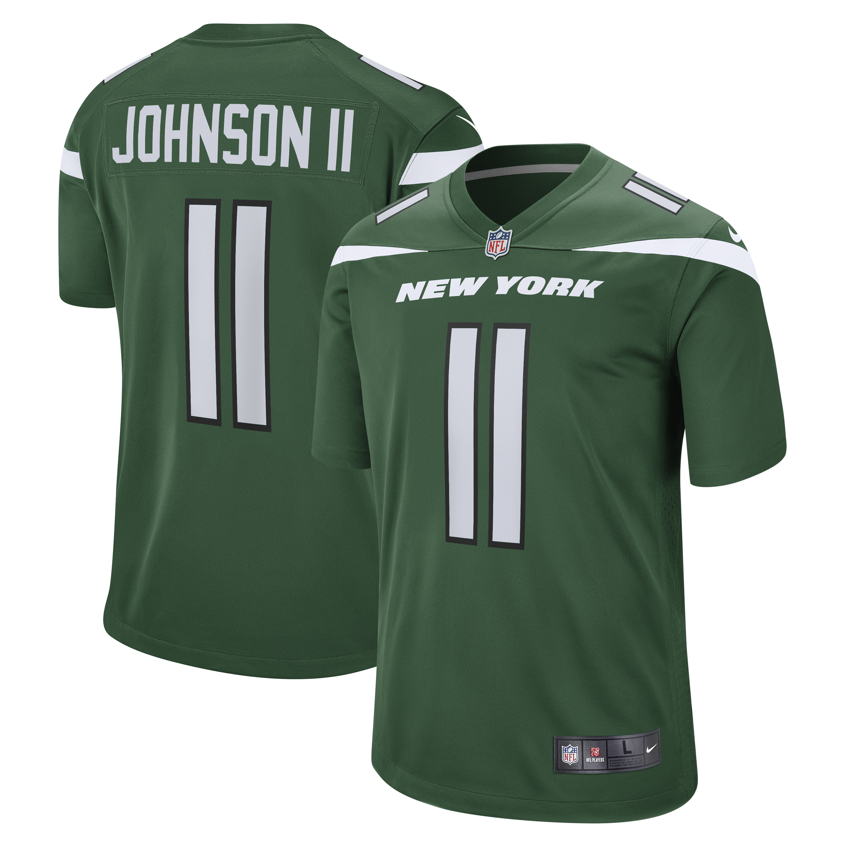 Jermaine Johnson II New York Jets Game Jersey - Gotham Green