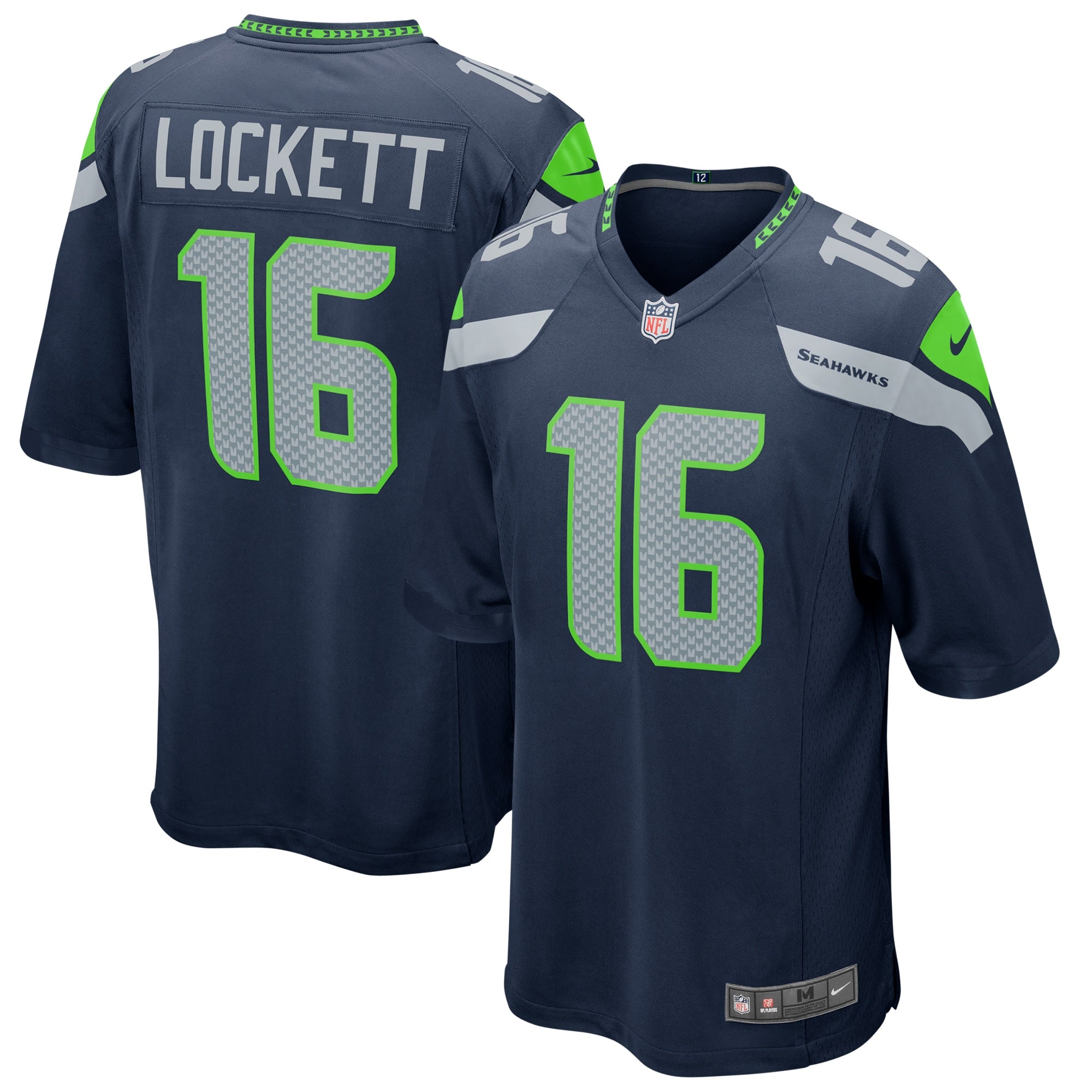 Tyler Lockett Seattle Seahawks Game Jersey - College Navy