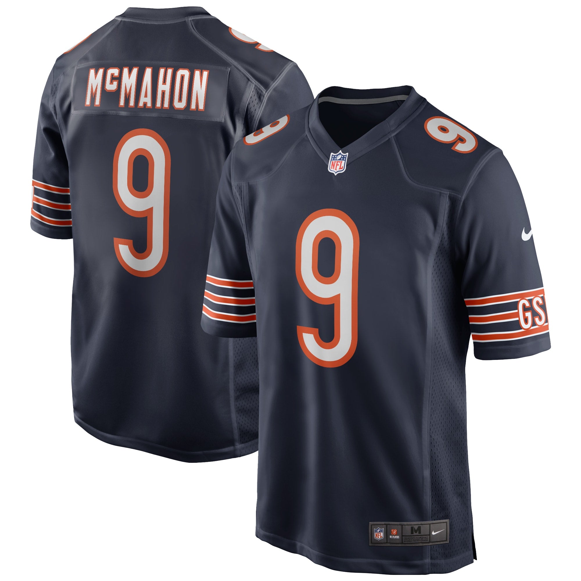 Jim McMahon Chicago Bears Game Retired Player Jersey - Navy