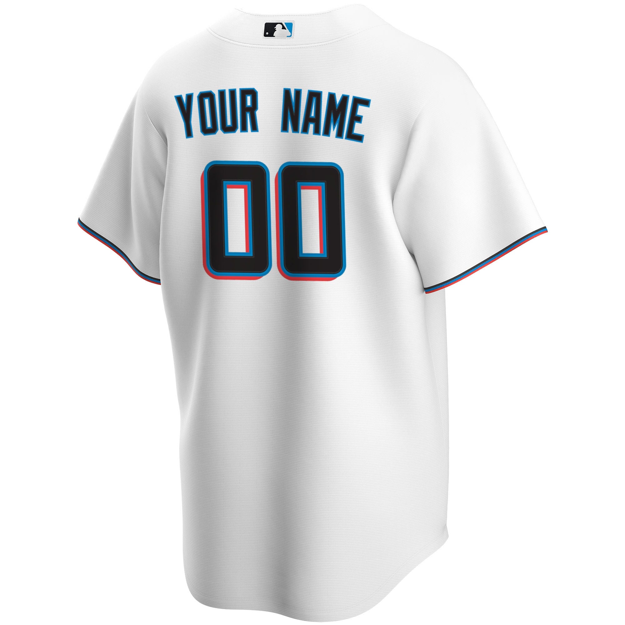 Miami Marlins Youth Home Replica Custom Jersey - White
