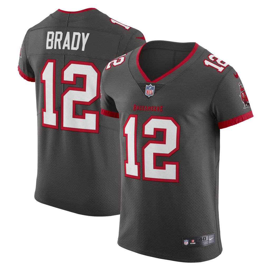 Tom Brady Tampa Bay Buccaneers Alternate Vapor Elite Jersey - Pewter