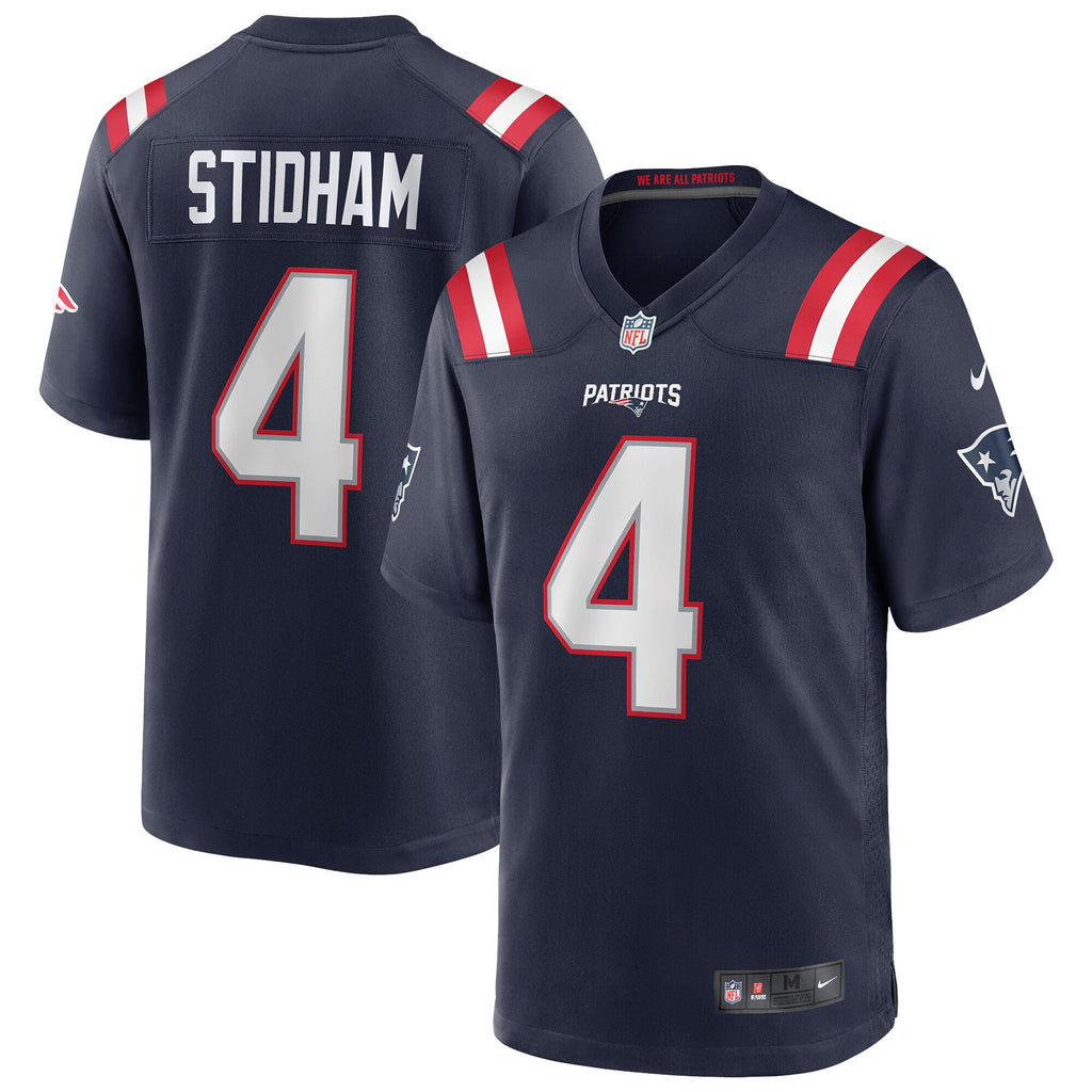 Jarrett Stidham New England Patriots Game Jersey - Navy