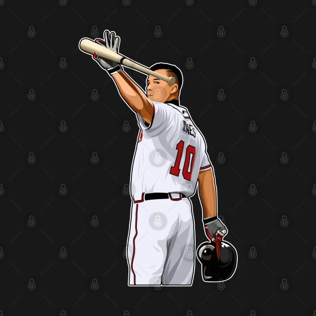 Chipper Jones #10 Waves To The Crowds T-Shirt