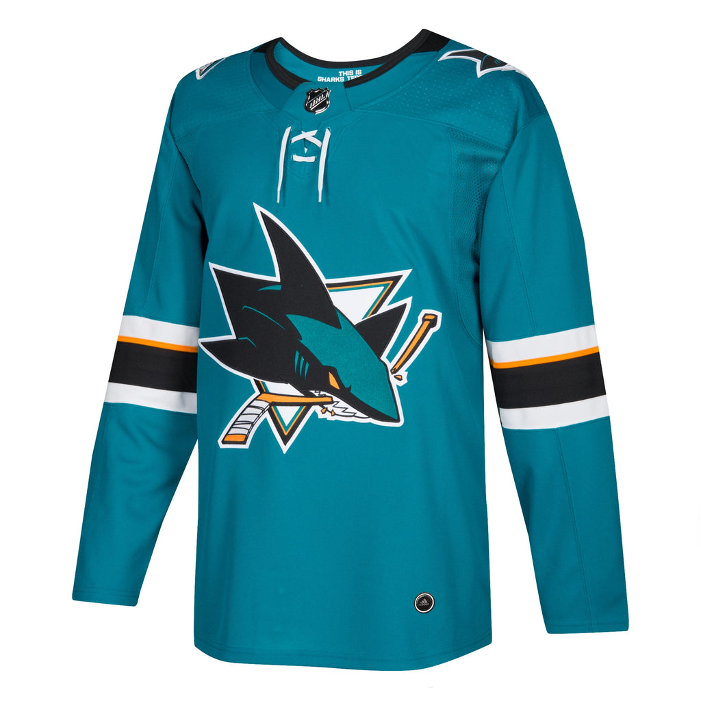 San Jose Sharks Home Authentic Blank Jersey - Teal