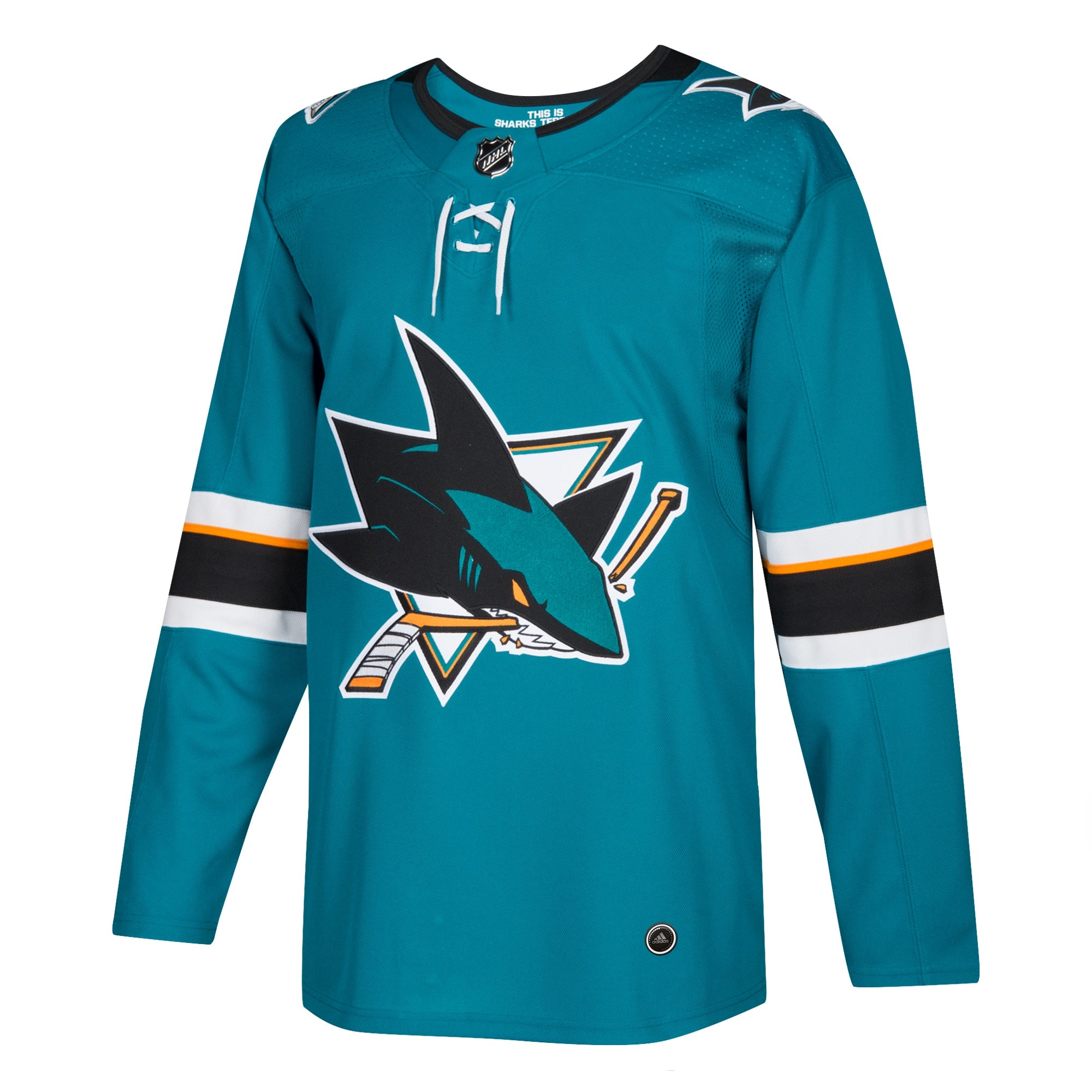 San Jose Sharks Home Authentic Blank Jersey - Teal
