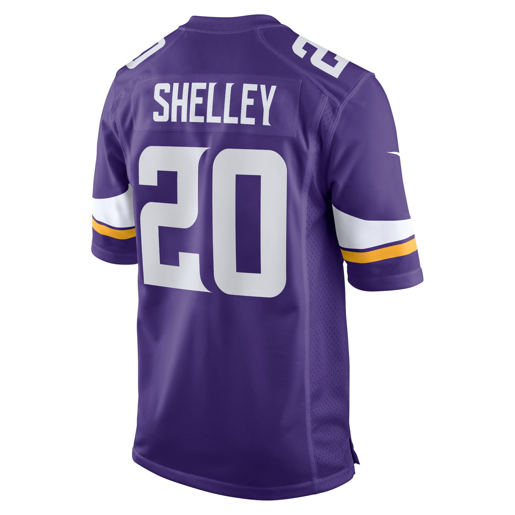 Duke Shelley Minnesota Vikings Home Game Player Jersey - Purple