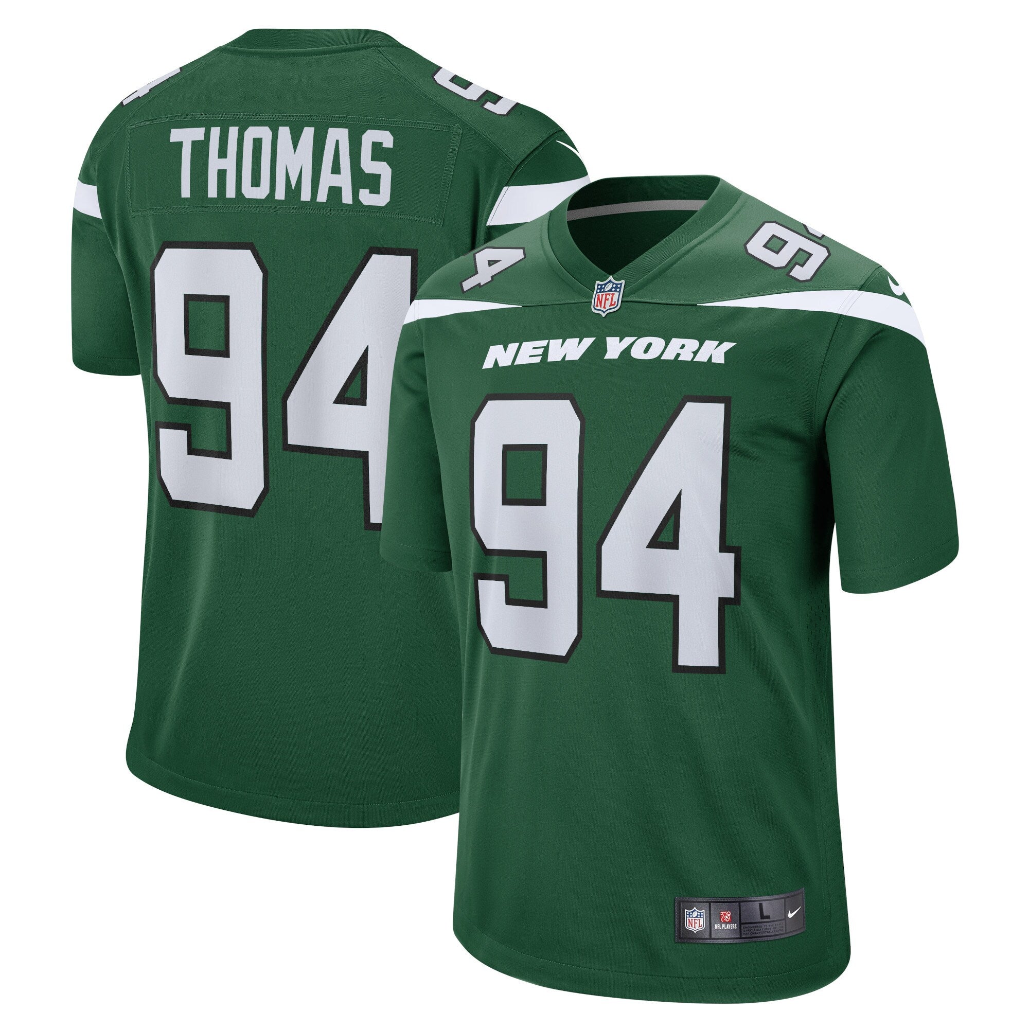 Solomon Thomas New York Jets Game Jersey - Gotham Green