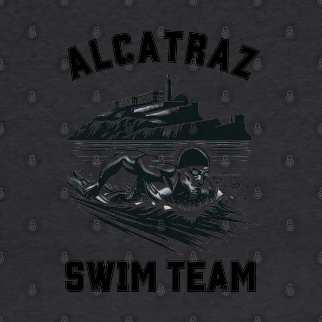 Alcatraz Swim Team | Funny Swim Team Swimming Logo Hoodie
