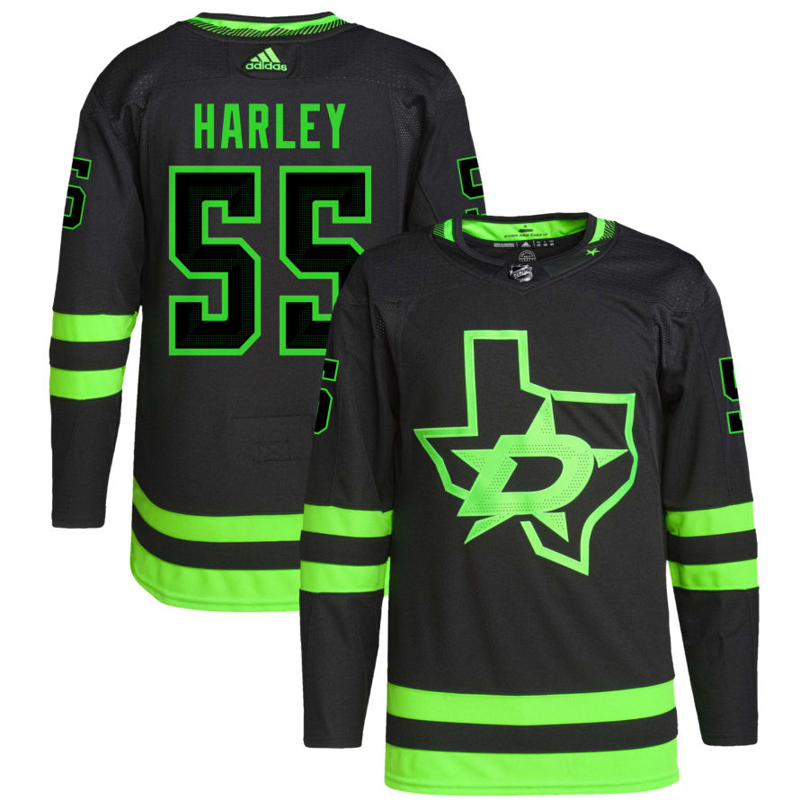 Thomas Harley Dallas Stars Alternate Primegreen Authentic Pro Jersey - Black