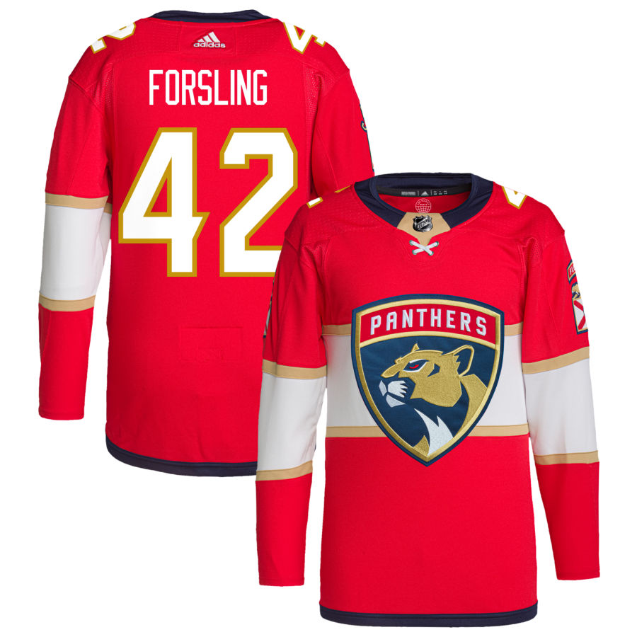Gustav Forsling Florida Panthers Home Primegreen Authentic Pro Jersey - Red