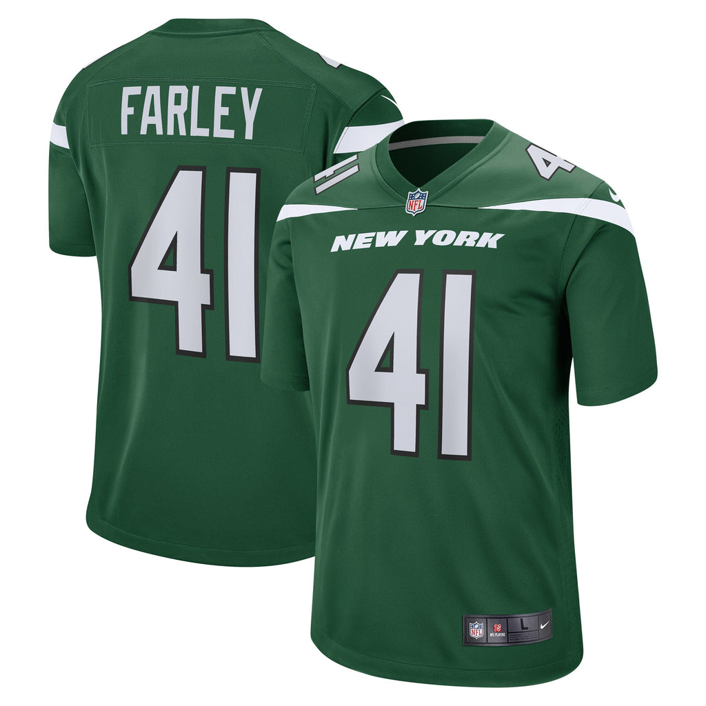 Matthias Farley New York Jets Game Jersey - Gotham Green