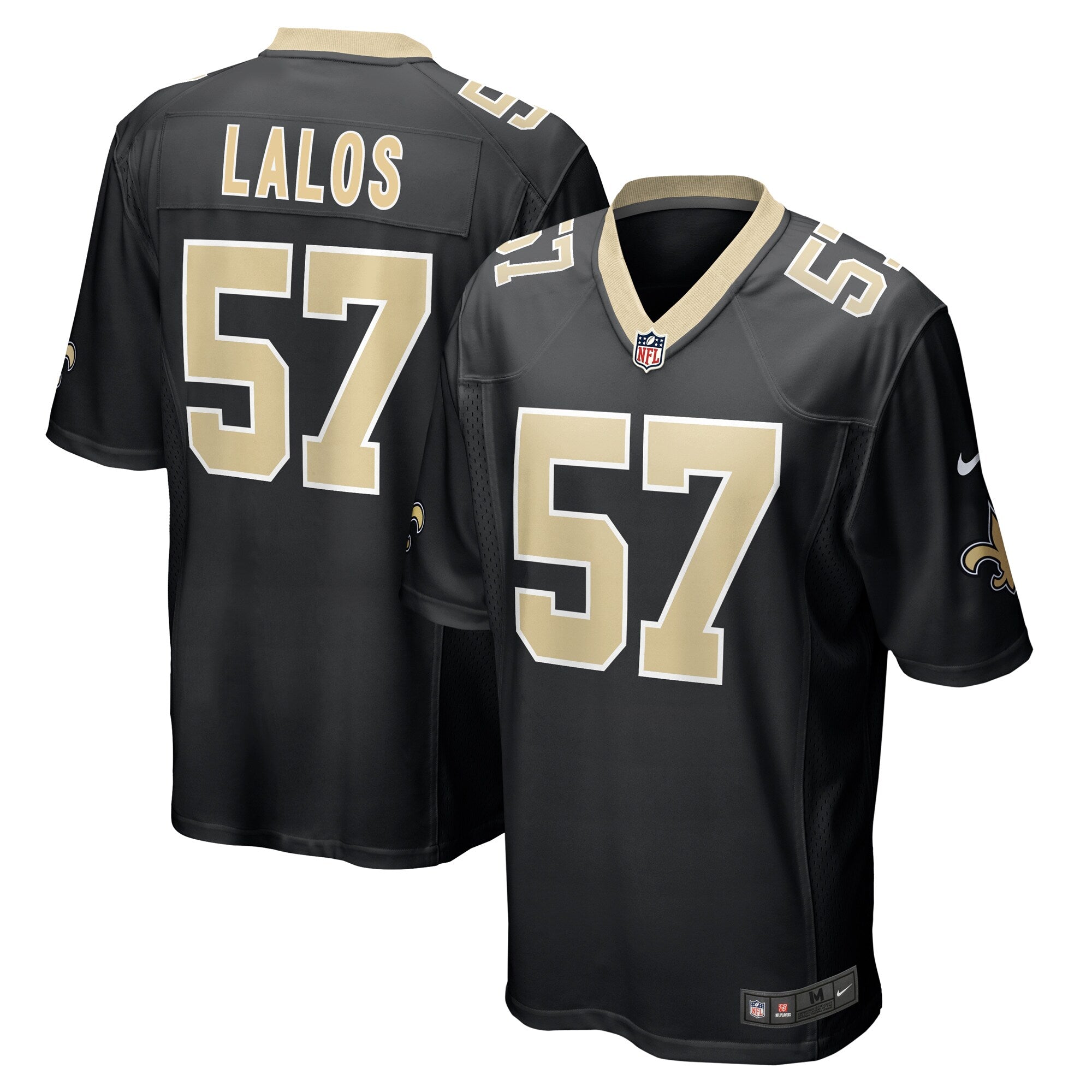 Niko Lalos New Orleans Saints Team Game Jersey - ?Black