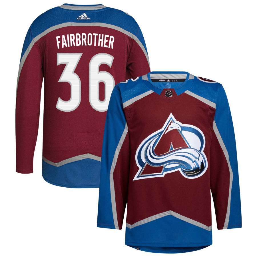 Gianni Fairbrother Colorado Avalanche Home Primegreen Authentic Pro Jersey - Burgundy