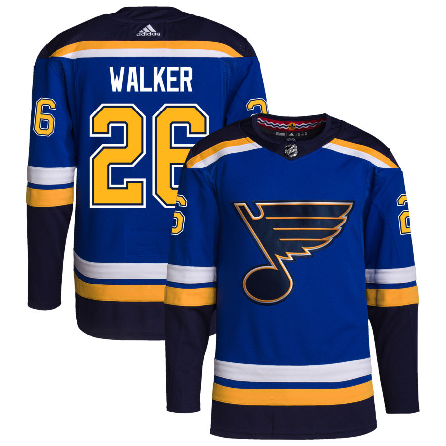 Nathan Walker St. Louis Blues Home Authentic Pro Jersey - Royal