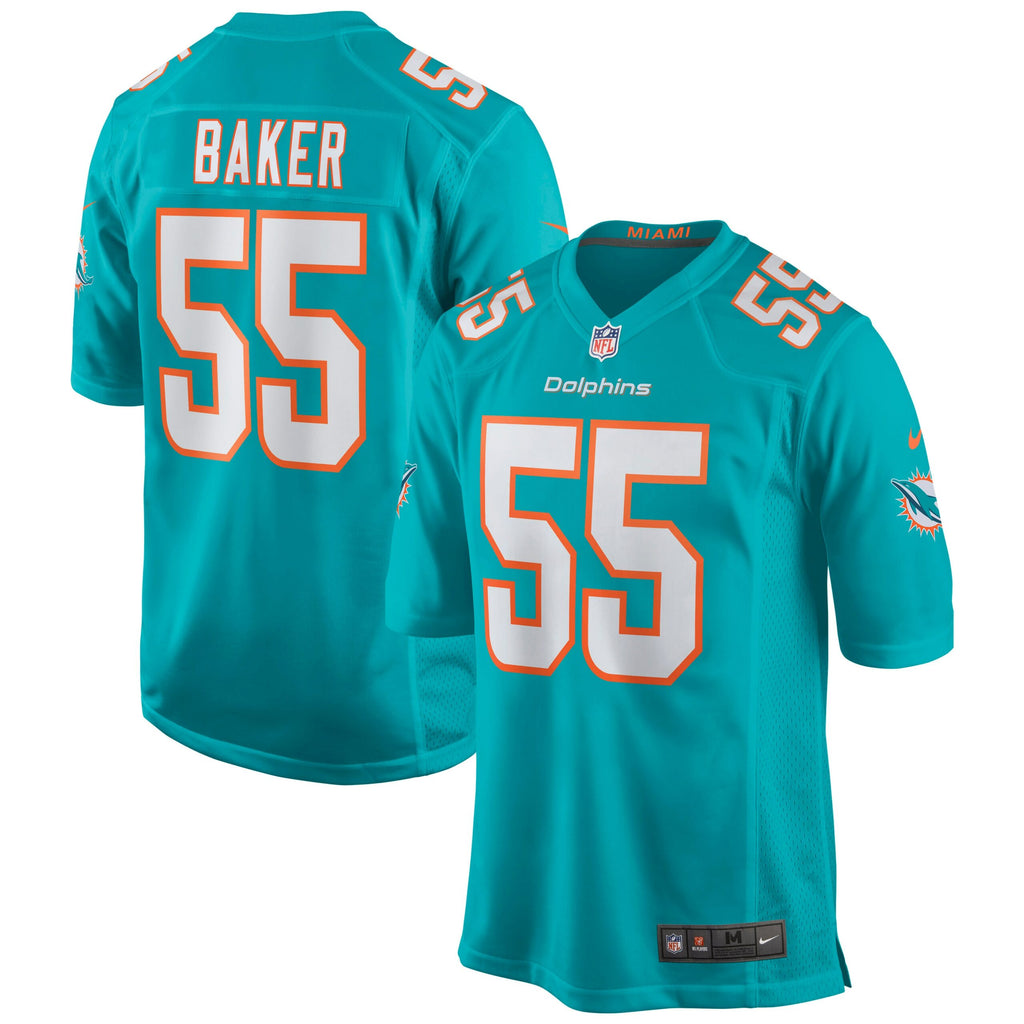 Jerome Baker Miami Dolphins Game Jersey - Aqua