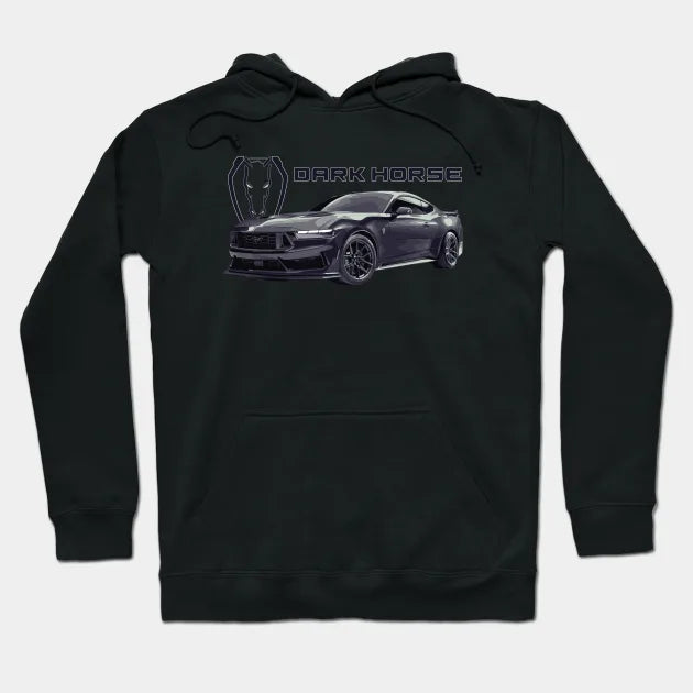 Dark Horse Mustang Gt 5.0L V8 Coyote Engine Performance Car S650 Hoodie