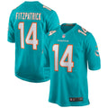 Ryan Fitzpatrick Miami Dolphins Game Jersey - Aqua
