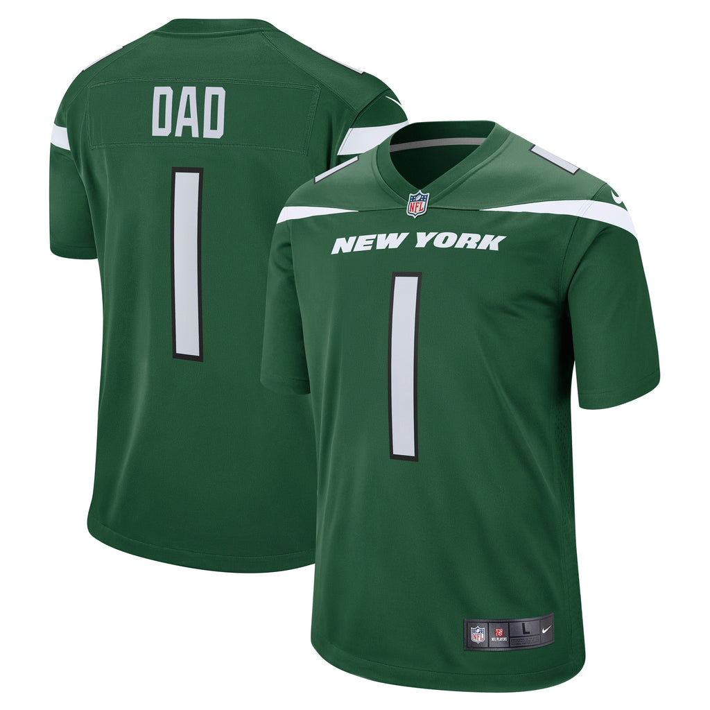 Number 1 Dad New York Jets Game Jersey - Gotham Green